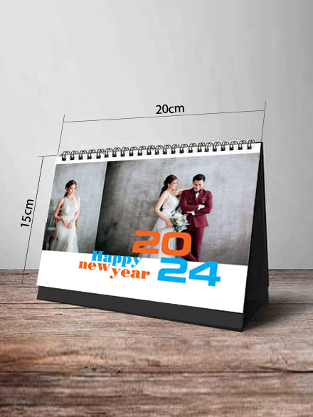 kích thước Lịch bàn khổ đứng - 20x15cm